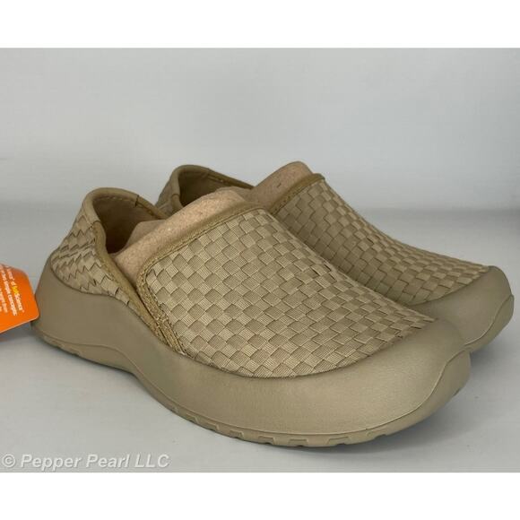 Khaki Unisex Junior 2-3 Slip on comfort Espadrille casual walking shoe - Picture 6 of 8